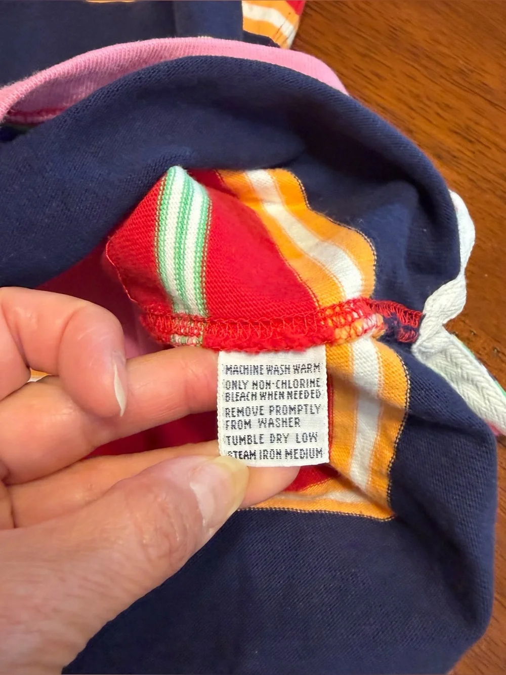 VTG POLO Ralph Lauren Striped Long-Sleeve Rugby Shirt Multicolor Pink Men's Med